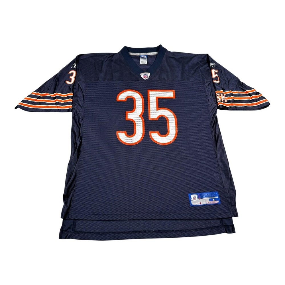 Chicago Bears Football Jersey Mens Large Blue NFL Reebok Thomas 35 On Field